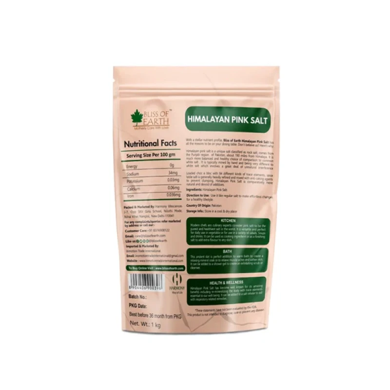 Bliss of Earth 100% Pure Himalayan Pink Salt - Niramoy Polli